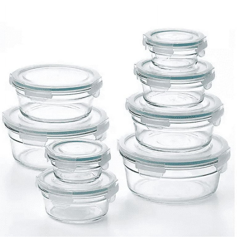 16-Pc Glass Food Storage Set