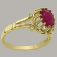 thumbnail image 5 of LBG British Made 10k Yellow Gold Natural Ruby Womens Engagement Ring - 33 size options - Size 7.75, 5 of 6