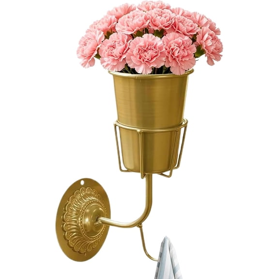 Wall Vase with Hook Space Saving Organizer