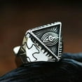 thumbnail image 5 of HOOUN Men's Gothic All Seeing Eye Ring Stainless Steel Vintage God Eye Biker Punk Ring-9-D, 5 of 7