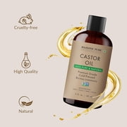 Majestic Pure Castor Oil | 100% Natural | Premium Grade Cold Pressed | Hair, Eyelashes, Eyebrows, Nails | Moisturizing & Nourishing | Body, Hair & Carrier Oil | 2 Fl Oz
