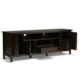 thumbnail image 2 of Simpli Home Warm Shaker Solid Wood Transitional 72 inch Wide TV Stand with Two 26 inch Wide Bookcases in Tobacco Brown (Set of 3), 2 of 10