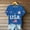 Blue, variant on VLOOCKLW 250th Anniversary V Neck Women's Patriotic T Shirt USA Flag Print Tee，Independence Day