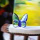thumbnail image 3 of Figura de mariposa de cristal Kanpura, cristal azul, 7,8 cm, 3 of 9