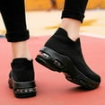 thumbnail image 6 of huanledash Women Breathable Walking Shoes Sneakers Slip On Air Cushion Platform Trainers, 6 of 8