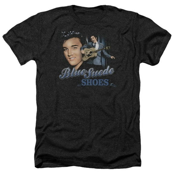Elvis Presley - Blue Suede Shoes - Heather Short Sleeve Shirt - Small
