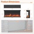 thumbnail image 3 of Costway 40" Wide 3-Sided Electric Fireplace Insert with Remote Control 12 Flame Colors, 3 of 10