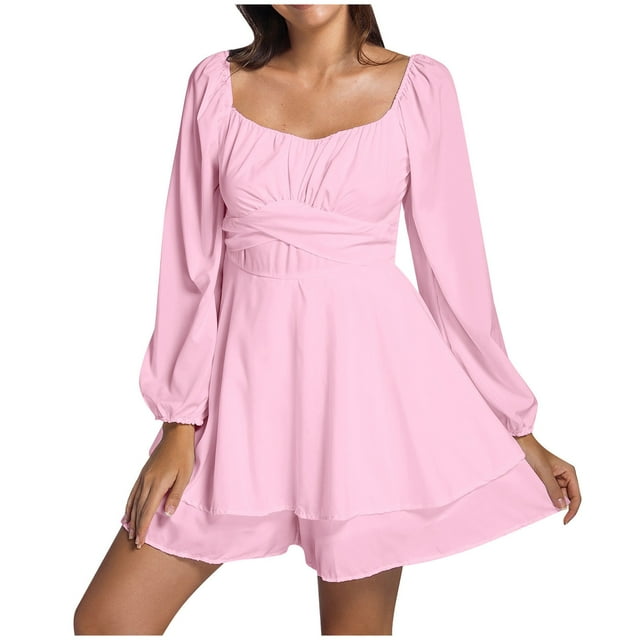 Combinaison une Pièce Unie pour Femmes Combinaison Longue Manches Courtes à Volants Couche à Nouer Combinaison en Molleton pour Femmes Mini Courte Barboteuse Combinaison