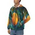 thumbnail image 3 of Honeii Mango In The Rain Print Hoodies for Men, Pullover & Full Zip, Breathable Zip up Hoodie, Sweatshirt-XX-Large, 3 of 5
