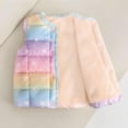 thumbnail image 2 of CPNG Toddler Girls Ruffle Puffer Vest Snap Button Jacket Button Lightweight Waistcoat Sleeveless Padded Gilet Winter Cute Gradient Color Jackets Outwear, 2 of 7