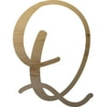 thumbnail image 1 of Unpainted Wood Letter (Q), Unfinished 16'' tall Small Craft Letter, Paintable, 1 of 3