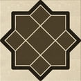 thumbnail image 1 of Ahgly Company Machine Washable Indoor Square Transitional Bakers Brown Area Rugs, 7' Square, 1 of 7