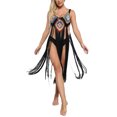 thumbnail image 2 of VISgogo - Bikini para mujer, sin mangas, para playa, con borlas caladas, vestido de verano VISgogo  moda, 2 of 7