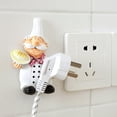 thumbnail image 1 of Reposapiés de plástico, gancho adhesivo para Chef, soporte para toma de cables, estante de almacenamiento, gancho autoadhesivo para colgar en la pared de la cocina, 1 of 5