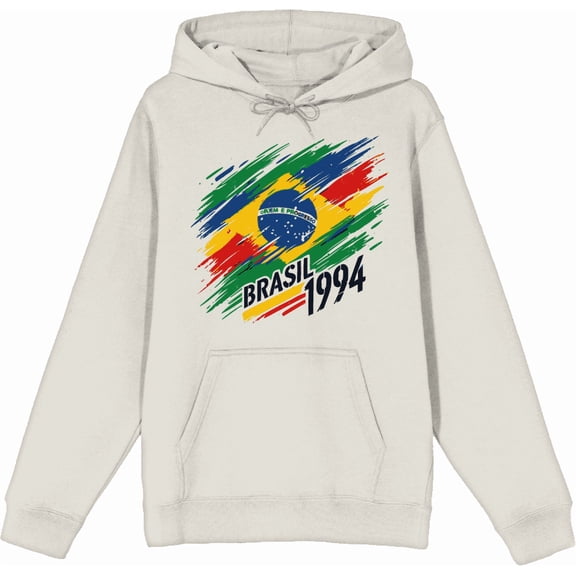 World Cup 1994 Brasil Adult Black Long Sleeve Hoodie-Medium