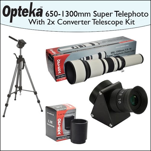 Opteka 650-2600mm HD Telephoto Zoom Lens with Telescope Converter Kit and