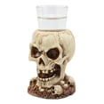 thumbnail image 4 of Ebros Gothic Ossuary Graveyard Melting Skull Shot Glass Holder Figurine 5"Tall Liquor Shooter Evil Grinning Skull Decor, 4 of 6