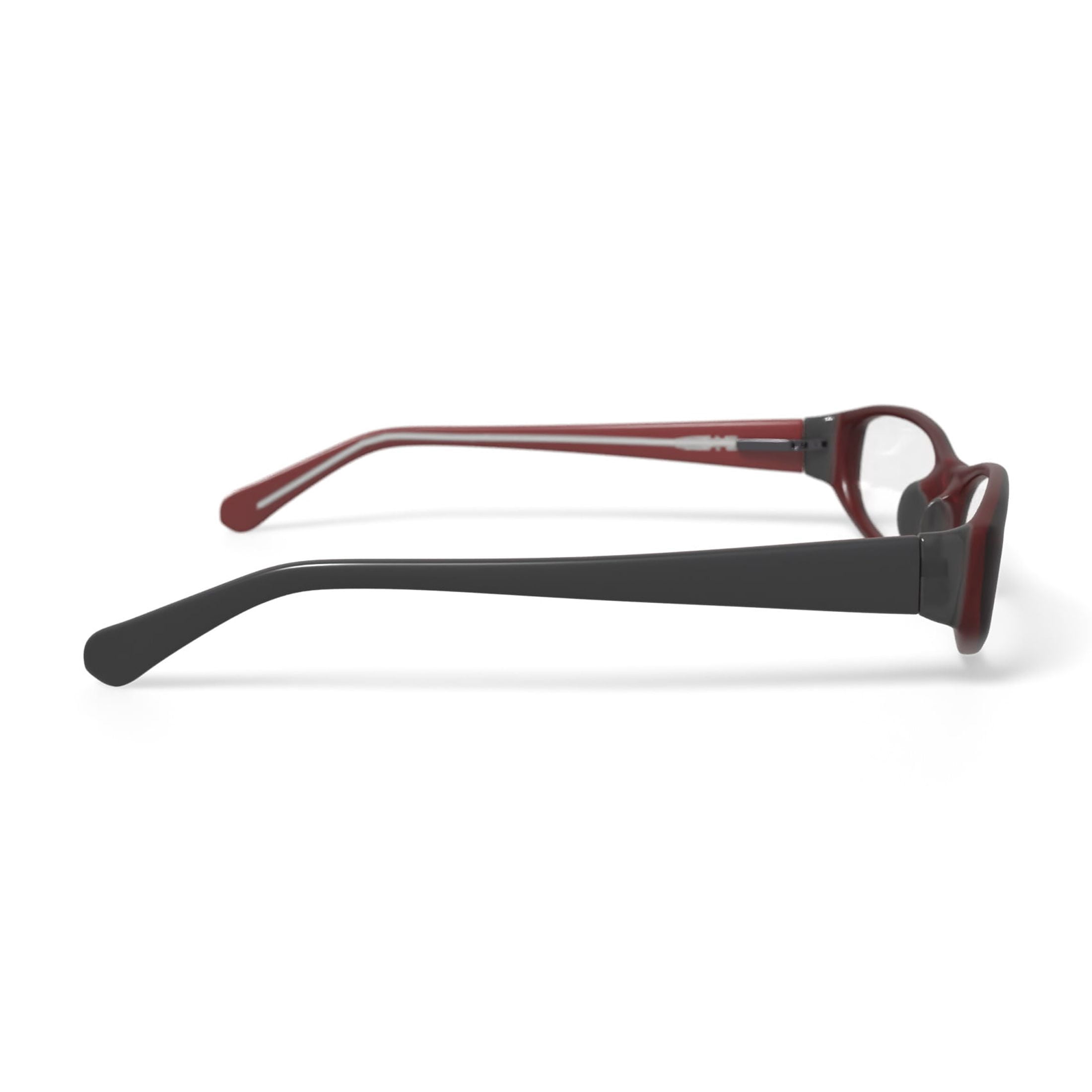 Walmart Women's FM14110 Rectangular Prescription Eyeglasses with Case, Black/Red
