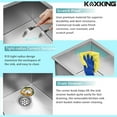 thumbnail image 5 of KOXKING  15 x 17 Inch Undermount Single Bowl 18 Gauge Stainless Steel Kitchen Sink Single Basin with Bottom Grid Drain Strainer Set, 5 of 7