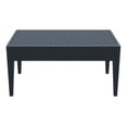 thumbnail image 2 of Luxury Commercial Living 36" Gray Outdoor Patio Wickerlook Rectangular Coffee Table, 2 of 9