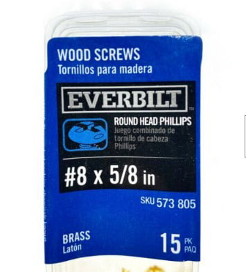 Multi Size 30 pcs Everbilt Round Head Phillips Brass Wood Screws F/S from USA 