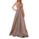 thumbnail image 1 of Vestido de fiesta de noche con abertura brillante y purpurina de un hombro para mujer, 1 of 3