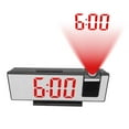 thumbnail image 1 of Projection Numérique Réveil, LED Projection Miroir Numérique Horloge USB Charge Automatique Gradation Chevet HD Calendrier de Bureau Snooze Réveil, 1 of 8