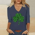 thumbnail image 6 of St Patricks Day Shirt Women Plus Size Funny 3/4 Sleeve Cute Saints Tops Shamrock Shirts Lucky Irish Shamrocks Outfit, 6 of 6