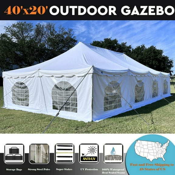 40'x20' PVC Pole Tent - Party Wedding Canopy Shelter By DELTA Canopies