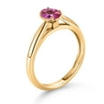 thumbnail image 3 of Gem Stone King 0.50 Ct Oval Pink Mystic Topaz 10K Yellow Gold Solitaire Engagement Ring, 3 of 4