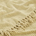 thumbnail image 3 of Home Soft Things Reversible Tweed Throw Blanket, Super Soft & Cozy - Light Camel, 50x60", 3 of 8