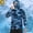 A193 Blue, variant on Xdegoge Men's Leaf & Branch Camo Sun Protection Hoodie Loose Fit Long Sleeve Fishing Shirt Hooded Face Mask Outdoor Adventure Workout Tops for Hiking