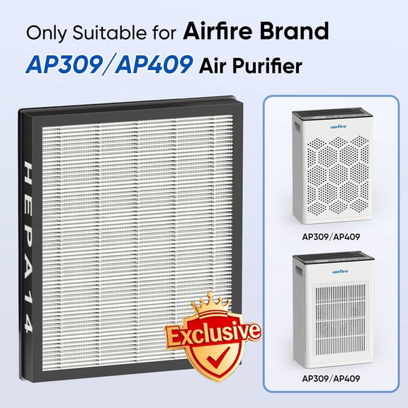 Replacement H14 HEPA Air Purifier Filter for Model AP309,AP409 Air Purifier , Original