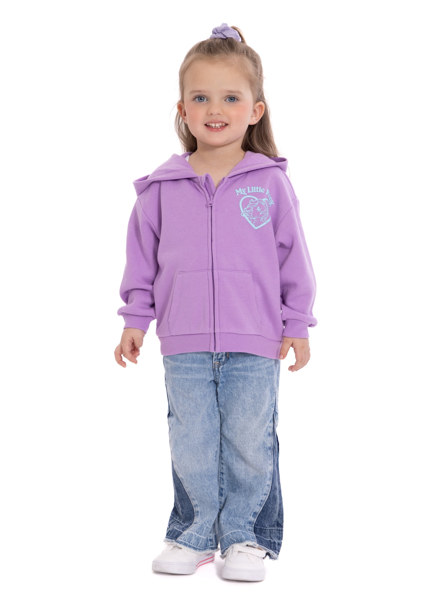 My Little Pony Toddler Girls' Full Zip Graphic Hoodie, Sizes 12M-5T