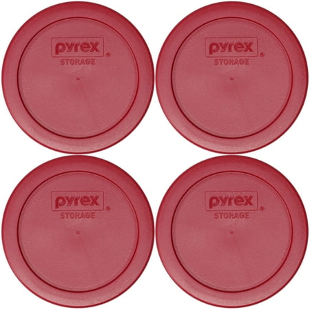 

Pyrex 7202-PC Sangria Red Plastic Food Storage Replacement Lid Cover (4-Pack)