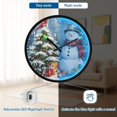thumbnail image 5 of Voice Activated Clock with Glow Light 12 Inch Large Silent Wall Clock Battery Operated for Home Decor Christmas Scene with Snowman, 5 of 8