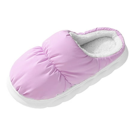 

nsendm Leopard Print Slippers for Women Women Home Stepping On Feces Warm Cotton Womens Slippers with Hard Sole Pink 7