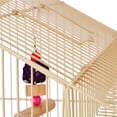 thumbnail image 3 of Renwick 39"H Metal Bird Cage Large Roof Top Huge House for Small Birds, Almond, 3 of 11