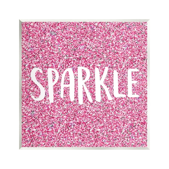 Stupell Industries Glam Pink Sparkle Pattern Phrase Inspirational Painting Unframed Art Print Wall Art