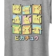 thumbnail image 3 of Pokémon - Pastel Pikachu Expression Grid  - Women's Short Sleeve Graphic T-Shirt, 3 of 5