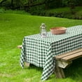 thumbnail image 2 of Efavormart Perfect Picnic Inspired Green/White Checkered 60x126" Polyester Tablecloths For Party Event Decor, 2 of 9