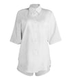 thumbnail image 1 of 2pcs verano mujeres conjuntos casuales streetwear camisetas de manga corta mujer traje de pantalones cortos, 1 of 5