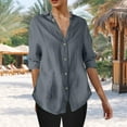 thumbnail image 2 of Maean Womens Plus Size Blouse Button down Collared Long Sleeve Casual Work Tops Loose Shirts S-4XL, 2 of 8