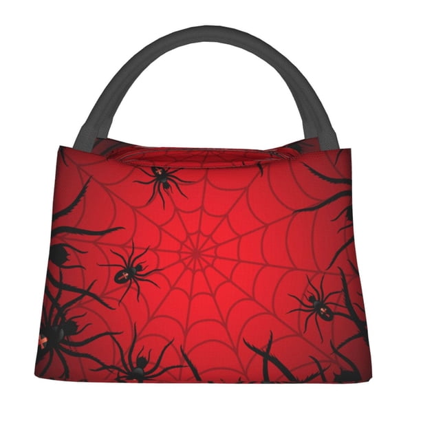 Fotbe Spiders On The Web And Space Bolsa Térmica Portátil con Estampado, Bolsa de Entrega de Alimentos Aislada, Bolsa Reutilizable de Gran Capacidad para Comidas y Supermercado