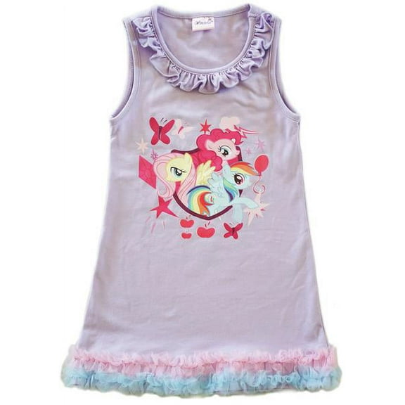 Wenchoice Lavender Ruffle Cotton Dress Girl'S M(3Y-4Y)