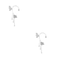 thumbnail image 4 of Sonducket Pendientes Niñas Ceremonia de boda Fiesta de compromiso Banquete Circón Pendiente Señoras Joyería Decoración Regalo de cumpleaños Bien 2Conjunto, 4 of 6
