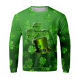thumbnail image 4 of PMUYBHF Chemise de Vacances pour Hommes Imprimé de la Saint-Patrick Composite Manches Longues Col Rond Sweat à Capuche m, 4 of 6