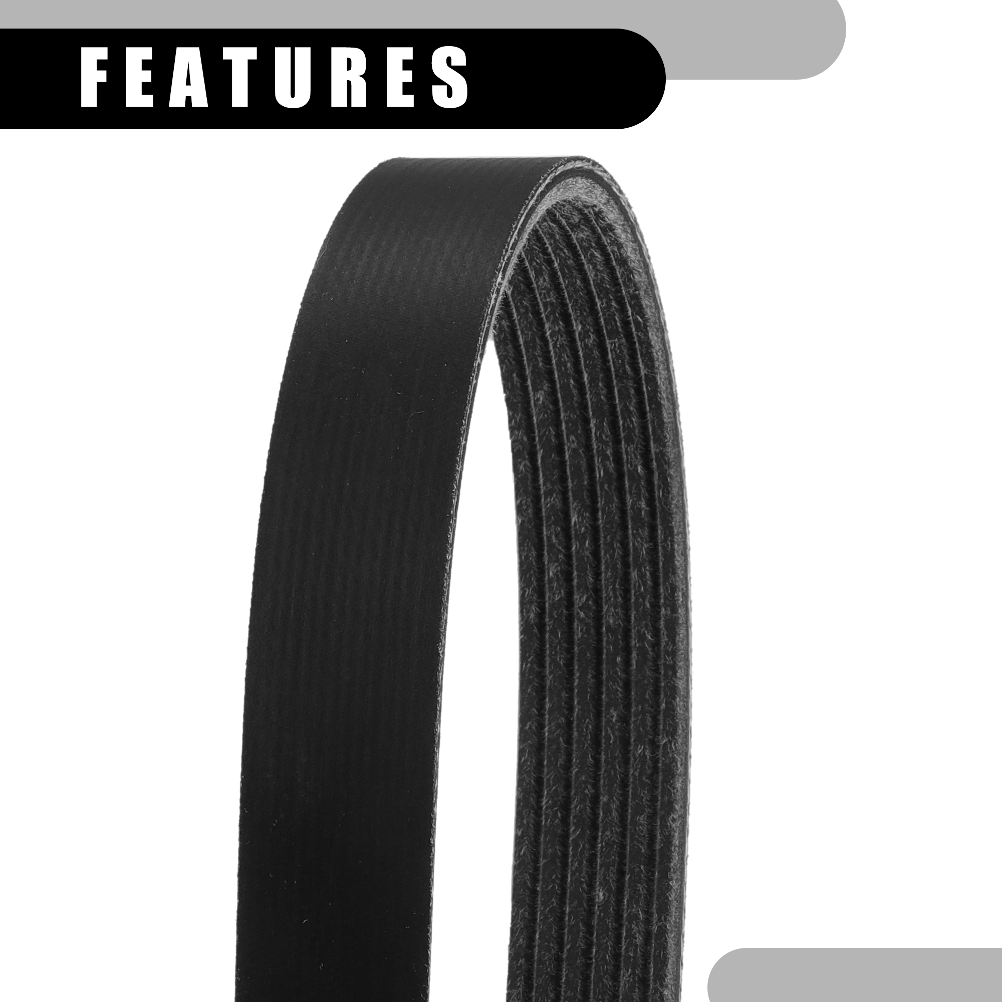 Unique Bargains V-Ribbed Serpentine Belt No.06E903137T Car Alternator Power Water Pump Belt for Audi S5 3.0L 2012-2017