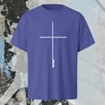 thumbnail image 5 of SLdy Jesus Shirts for Men Mens Oversized T Shirt Cross Bible Verse Tops Graphic Tees, Purple XL, 5 of 7