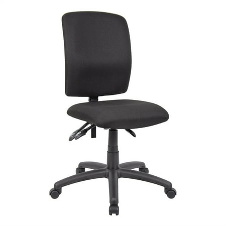 OCC Multil-Function Task Chair Computer Desk chair-Middle Back Ergonomic Office Chair- Black Fabric without
